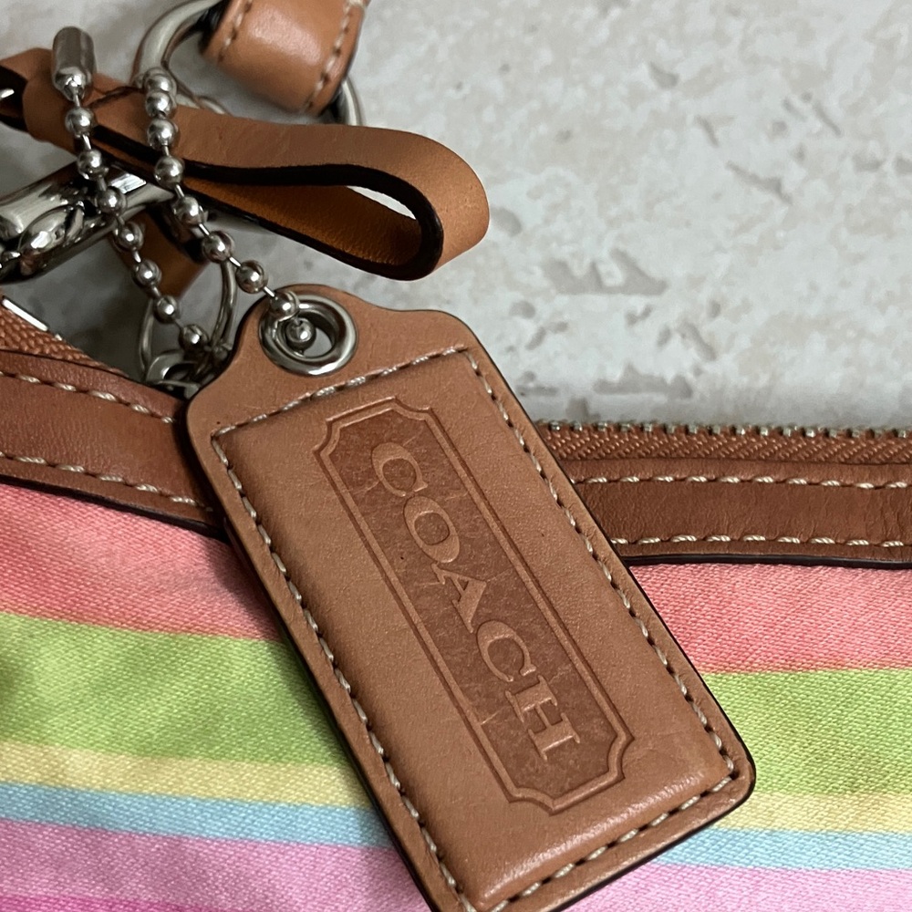 COACH-Signature Collection Striped Pastel Crossbody Bag - Picture 4 of 12
